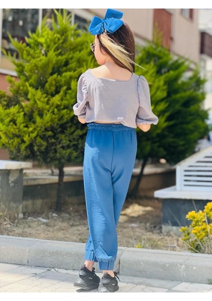 Kız Çocuk Toka / Ayrobin Kumaş Alt-Üst Takım