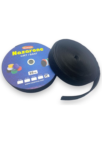 Cırt Bant(Çift) 5cm 25MT Siyah