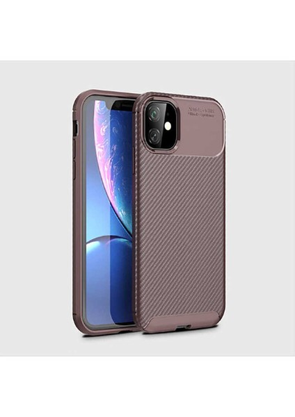 Apple iPhone 11 Kılıf Karbon Görünümlü Silikon Zipax-Zr-Negro