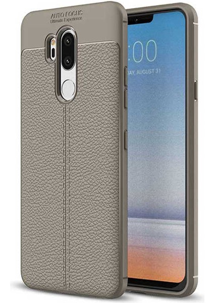 Lg G7 Kılıf Deri Görünümlü Silikon Zipax-Zr-Niss
