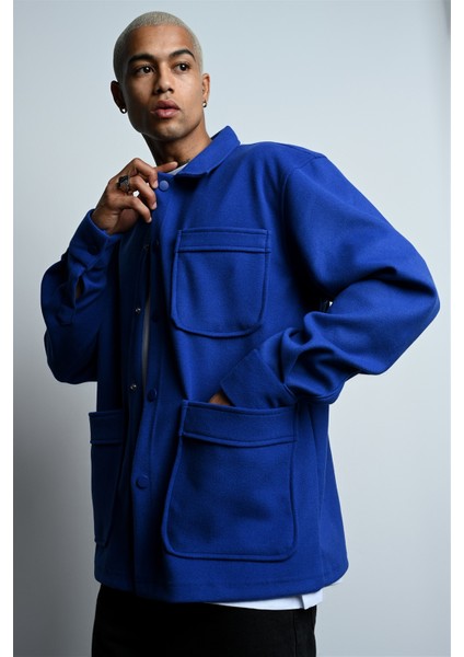 R-3858 Ceket Yaka Cep Detaylı Kaşe Gömlek fiyatları