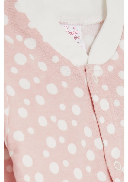 Kız Bebek Tulum Puantiye Desenli 0-3 Ay-6 Ay, Pembe modelleri