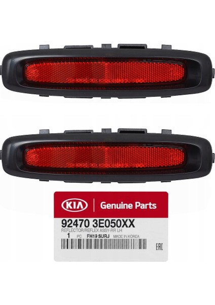 Kia Sorento Arka Sağ-Sol Takım Reflektör Siyah Çerçeve 2002-2006
