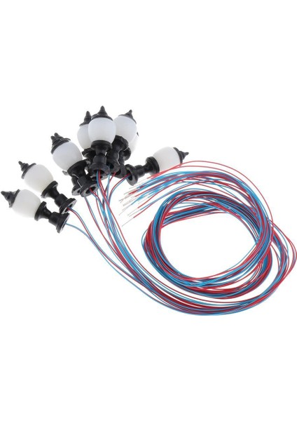 10 Adet 1: 100 Ölçekli LED Lamba 1.6cm Model Demiryolu Bahçe Manzarası Dioramalar (Yurt Dışından)