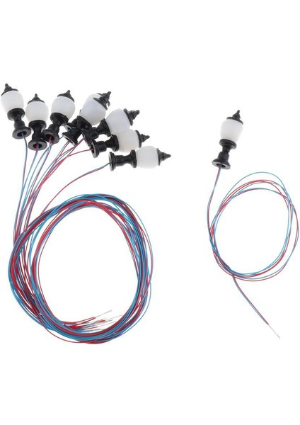 10 Adet 1: 100 Ölçekli LED Lamba 1.6cm Model Demiryolu Bahçe Manzarası Dioramalar (Yurt Dışından)