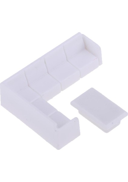Beyaz Plastik Kanepe Çay Masası Bebek Evi Mobilya Dıy Aksesuar 1:75 (Yurt Dışından)
