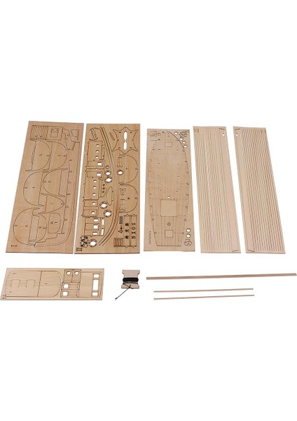 1: 30. Ahşap Tekne Montaj Modeli Bina Kiti Çocuk Modeli Diy Oyuncak Bulmaca (Yurt Dışından)