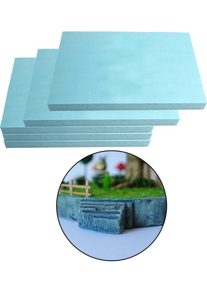 5 Paket Yüksek Yoğunluklu Mavi Köpük Sayfası Diorama Binası Baskı Tabağı Hobi El Sanatları Mavi 29.5X3CM (Yurt Dışından)