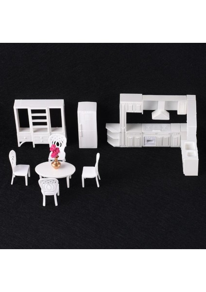 1/25 Geleneksel Yemek Odası Mobilya Soba Buzdolabı Dolabı Set Kum Masa (Yurt Dışından) fiyatları