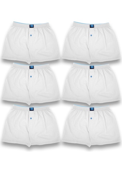 Erkek 6 Adet Penye Düğmeli Boxer Premium Paket fırsatları