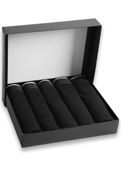 Erkek Pamuklu Likralı Boxer 5'li Premium Paket Çeyizlik Özel Dizayn