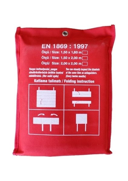 100CM x 150CM Yangın Battaniyesi