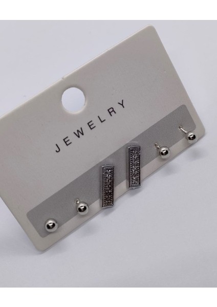 Gümüş Renk Çoklu Küpe Seti fiyatları