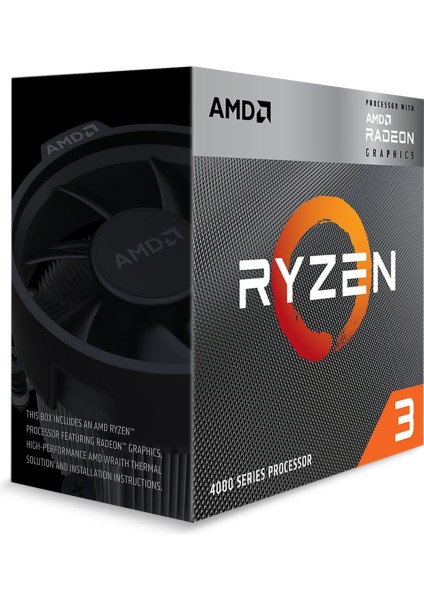 Amd Ryzen 3 4300G 3.8Ghz 4Mb Am4 Box (65W) +Radeon Graphıcs Kutulu Box İşlemci