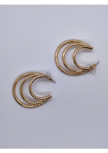 Gold Renk 3 İnce Halka Küpe fiyatları