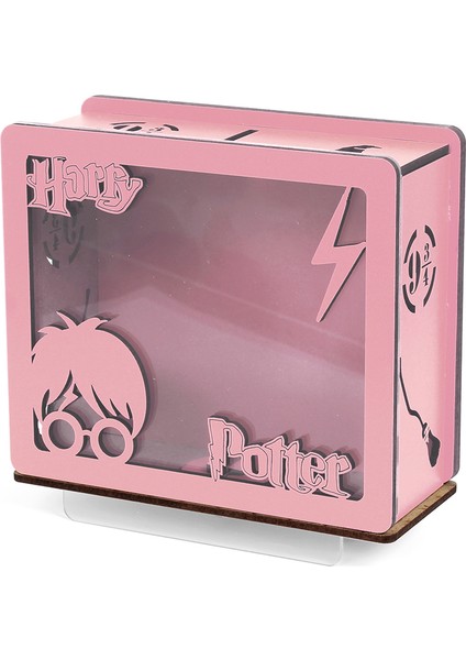 Harry Potter Ahşap Pembe Kumbara