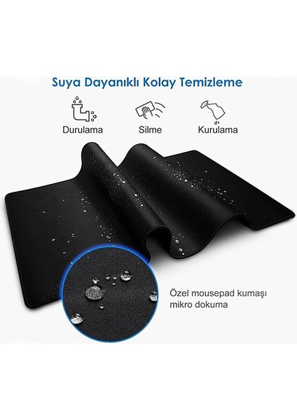 Gamer 90CMX40CM Siyah Mause Ped Gaming Oyuncu Mouse Pad Kaydırmaz Mousepad Uzun Xxl Pad