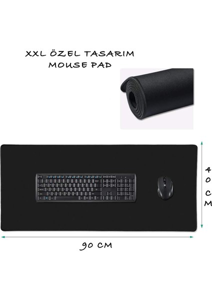 Gamer 90CMX40CM Siyah Mause Ped Gaming Oyuncu Mouse Pad Kaydırmaz Mousepad Uzun Xxl Pad