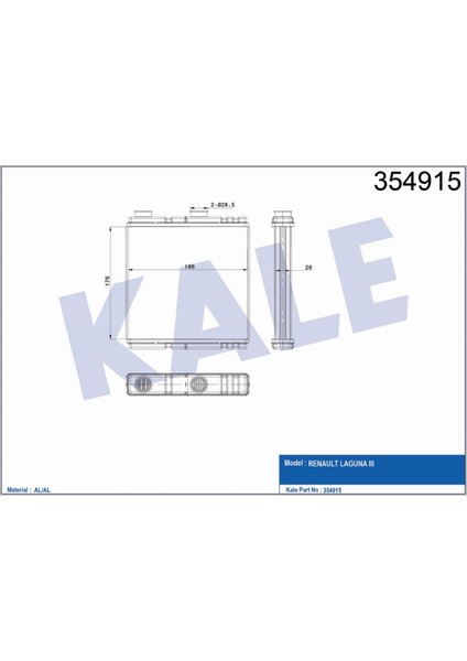 Kalorifer Radyatörü Renault Laguna 3 271150001R 354915
