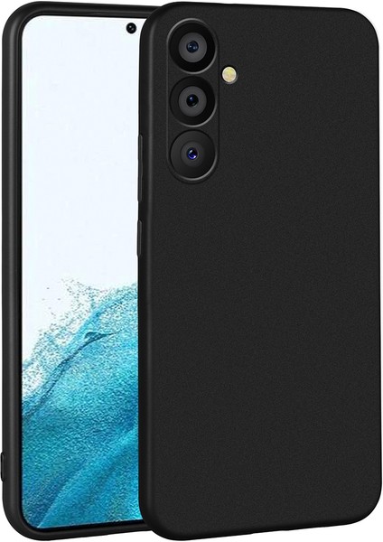 Case 4U Samsung Galaxy A14 Uyumlu Kılıf Kamera Korumalı Premier Silikon Lüks Ince Mat Renkli Yumuşak Silikon Kapak Siyah