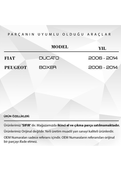 Fiat Ducato, Peugeot Boxer Için Pedal Lastiği