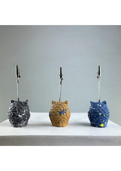 Gri Açık Kahve Gri Mavi Baykuş 3'lü Not Tutucu Set fiyatları