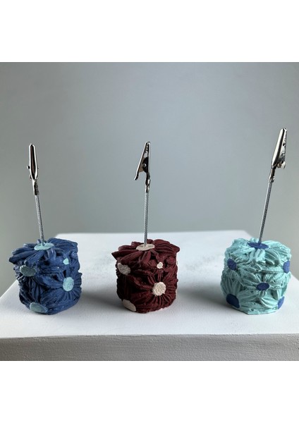 Bordo Açık Mavi Gri Mavi Papatya 3'lü Not Tutucu Set fiyatları