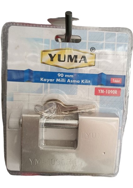 Kayar Milli Gri Asma Kilit Döküm 90 mm YM-1090R