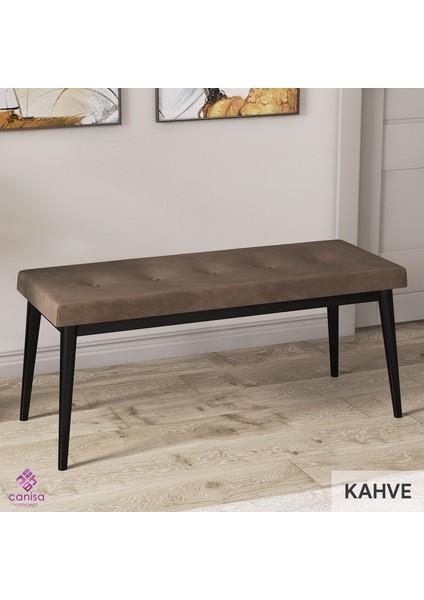 Elf Serisi 80X132 Açılabilir Siyah Mermer Desen Mutfak Masa Takımı 4 Sandalye 1 Bench Gold Halkalı