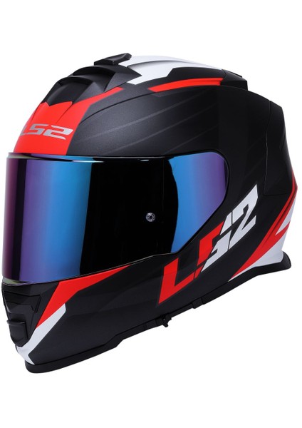 Storm Nerve Mat Siyah-Kırmızı Kask Göküşağı Cam