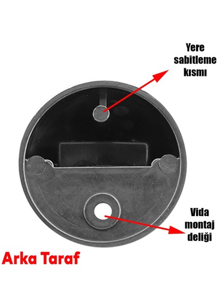 Kapı Stoperi Tamponu Vidalı Metal Kapı Stopu Çarpma Önleyici Antrasit