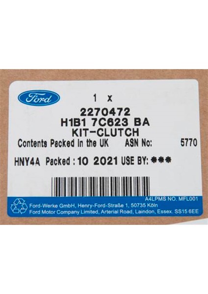 Courier Debriyaj Baska Balata Bilya Set H1B1 7C623 Ba