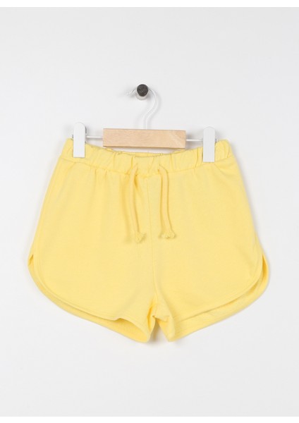 Şort Basic Beli Bağlamalı Cepli Pamuklu