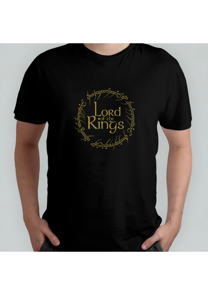 Yüzüklerin Efendisi / Lord Of The Rings %100 Pamuklu Bisiklet Yaka T-Shirt Model - 1