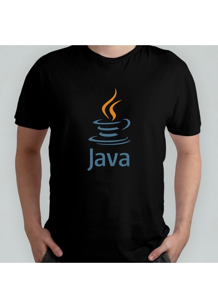 Java - Programcı / Coder %100 Pamuklu Bisiklet Yaka T-Shirt Model - 1
