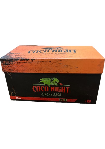 Coco Night #27mm 20Kg Hindistan Cevizi Küp Nargile Kömürü