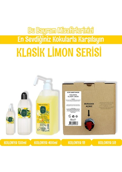 Bayram Özel Klasik Limon Kolonya Set