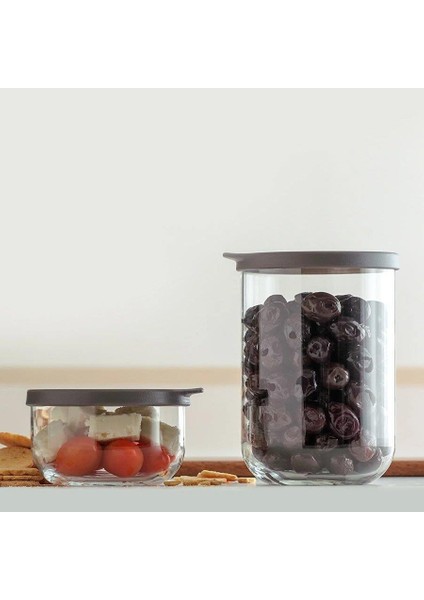 Duo Saklama Kabı Cam Kavanoz Erzak Saklama Kabı Seti Takımı Gri 3 Boy 6'lı fırsatları