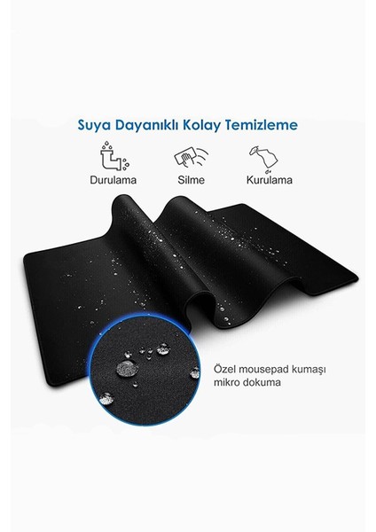 Siyah Kaydırmaz 90CMX40CM Siyah Mause Ped Gaming Oyuncu Mouse Pad Mousepad Uzun Klavye Fare Altlık