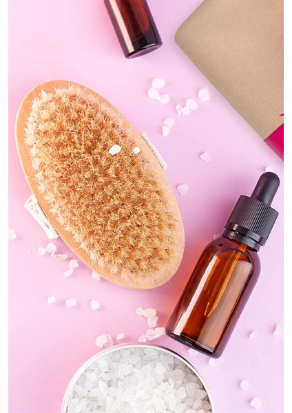 Masaj Aleti Peeling Ahşap Vücut Duş Fırçası Doğal At Kılı Fırçası