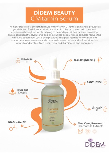 DİDEM BEAUTY Vitamin C SERUMU 30 ml