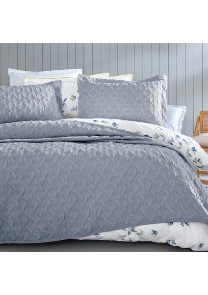 Bedding Lennox Çift Kişilik Yatak Örtüsü Seti - Indigo