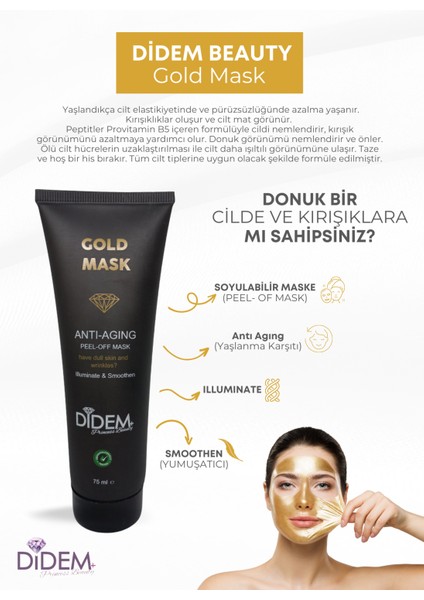 DİDEM BEAUTY SOYULABİLİR GOLD MASK 75 ML