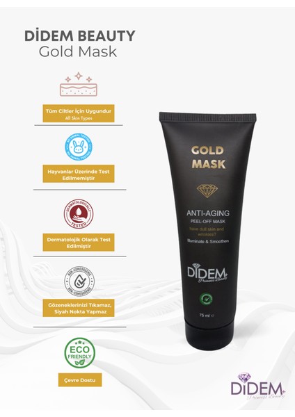 DİDEM BEAUTY SOYULABİLİR GOLD MASK 75 ML modelleri