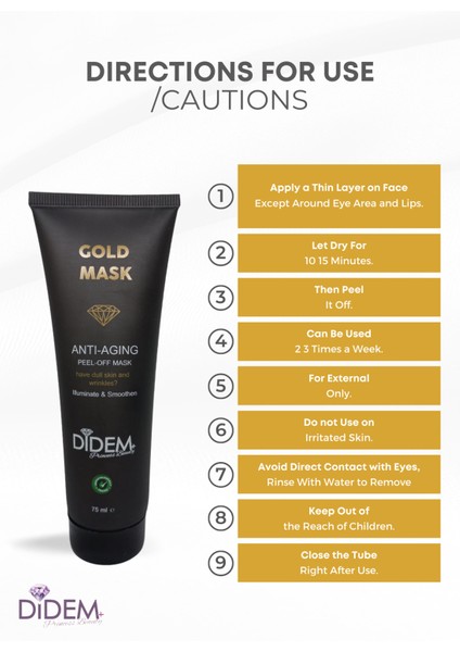 DİDEM BEAUTY SOYULABİLİR GOLD MASK 75 ML