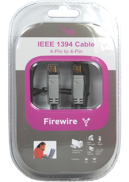 Fireware Ieee 1394 Kablo 4pin-4pin Altın Kaplama 1.5m
