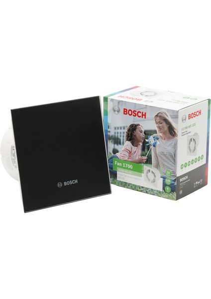 Banyo Aspiratörü / Fanı 1700 Serisi Mat Siyah 125 mm çap