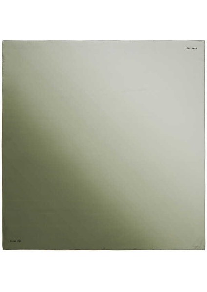 Haki Mint Degrade Twill Ipek Eşarp