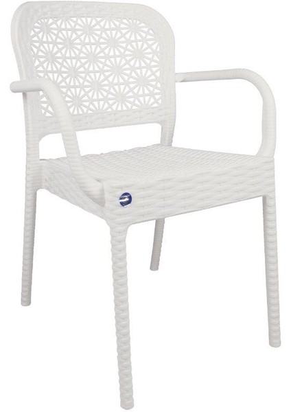 Ares Rattan Koltuk (6 Adet) Beyaz