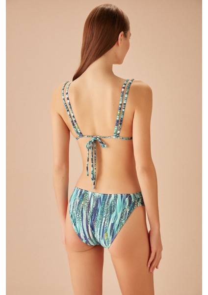 Yanı Pileli Desenli Bikini Alt fırsatları